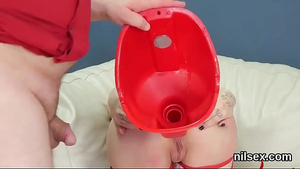 Frisky kitten is brought in anus loony bin for painful therapy