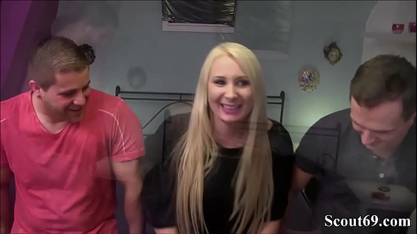 German amateur Anni fucks a user in a threesome for the first time