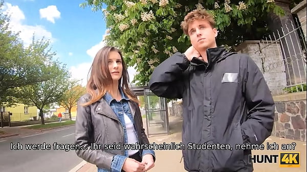 HUNT4K. Naive boy for cash allows experienced hunter to fuck his girlfriend