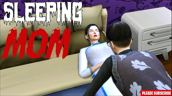 Chica coreana después de compartir la misma habitación, madrastra asiática e hijastro tienen sexo