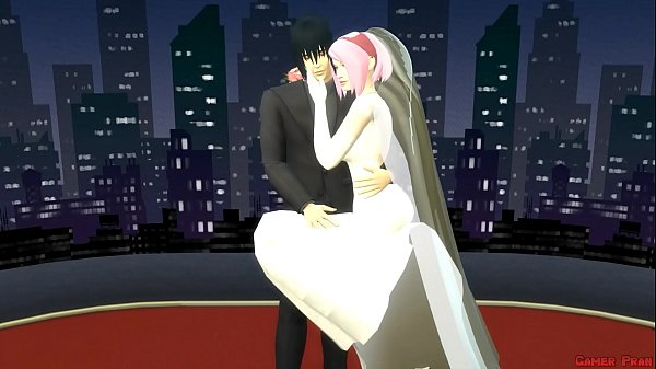 La boda de Sakura parte de mí hentai netorare los recién casados ​​se toman fotos con los ojos de la esposa tapados para el estúpido marido
