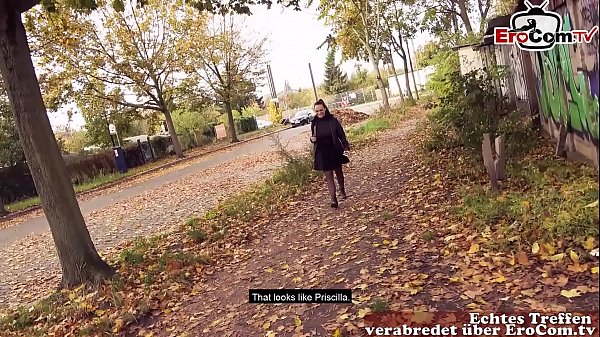 German chubby housewife &ouml_public pick up with big natural tits EroCom Date Casting