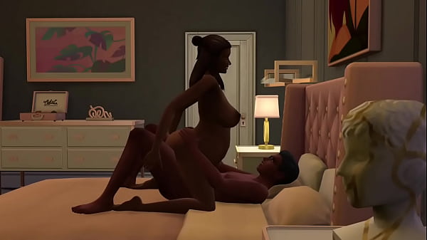 Bantu-Bruder umarmte seine dünne Schwägerin