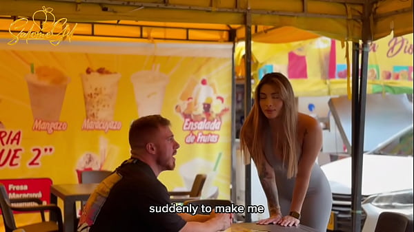 MILF stepmom convince a foreigner client to fuck in her house while her husband is not there