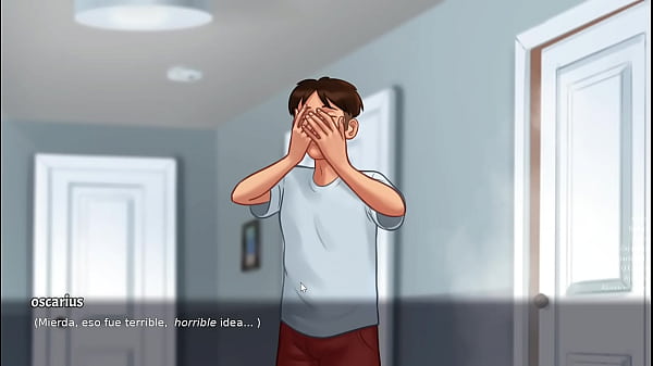 Hot kisses in the car with my stepmother alone - summer time saga