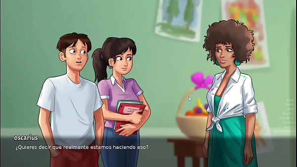 masturbazione accanto a una MILF perversa che mi aiuta - Summertime saga