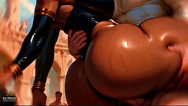 Big Ass Dark Skin Interracial Looping PMV Edit with Moans (100% AI Generated 4K)