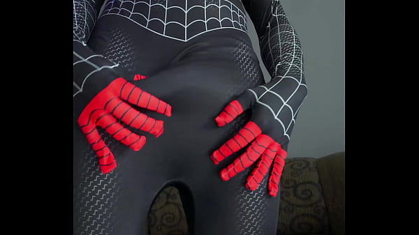 Miles Morales Spiderman Cosplay jerking off and cumming really good - GOZO FARTO