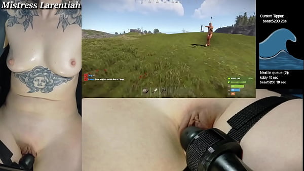 Rust Naked Gaming Stream Part 1 Goth Gamer Girl | Mistress Larentiah