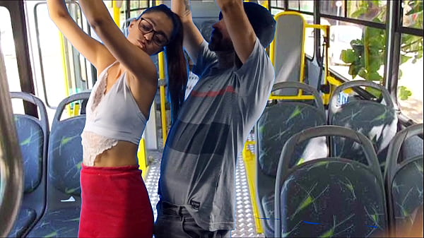 Student being hugged on the bus in public!