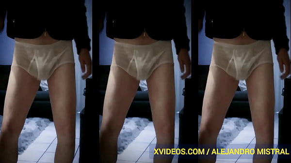 Gay man in white underwear Alejandro Mistral in underwear