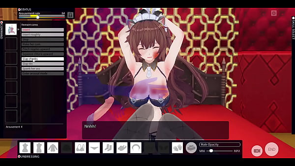 帝国的终极后宫天堂：享受女仆暴露的舞蹈，然后是顺从的可爱变态女仆，在她被打耳光、鞭打、捆绑和在所有三个洞上射精后，用她火热的乳房和嘴巴来服务和取悦主人。