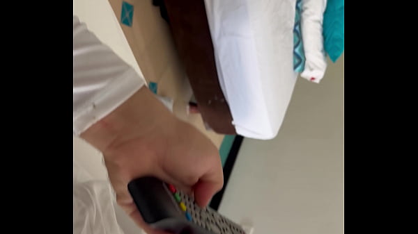 Hotel receptionist is fucked by guest when she goes to change the sheets