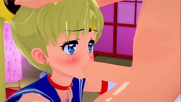 Geile Studentin Sailor Moon lutscht leidenschaftlich Schwänze l 3D SFM Hentai unzensiert