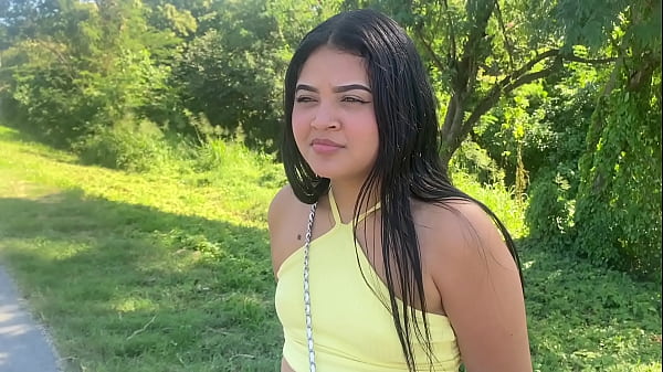 Passionate Teen Girl poses in cumshot