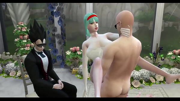 龙珠色情 Epi 24 美丽的新婚妻子在她的婚礼上在她戴绿帽子的丈夫面前拍摄色情照片，被老人 Netorare 性交