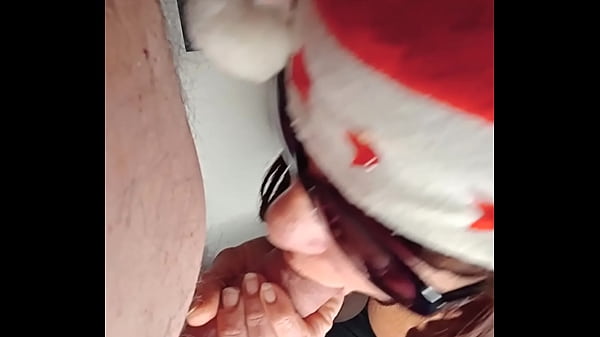 Santa Claus sucks my cock with his beautiful mouth.