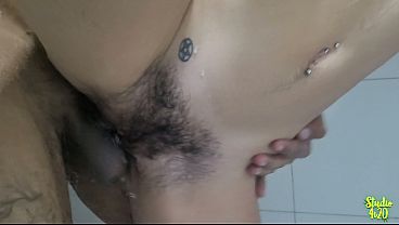 fucking hot in the shower with the little bitch from Candy Crush